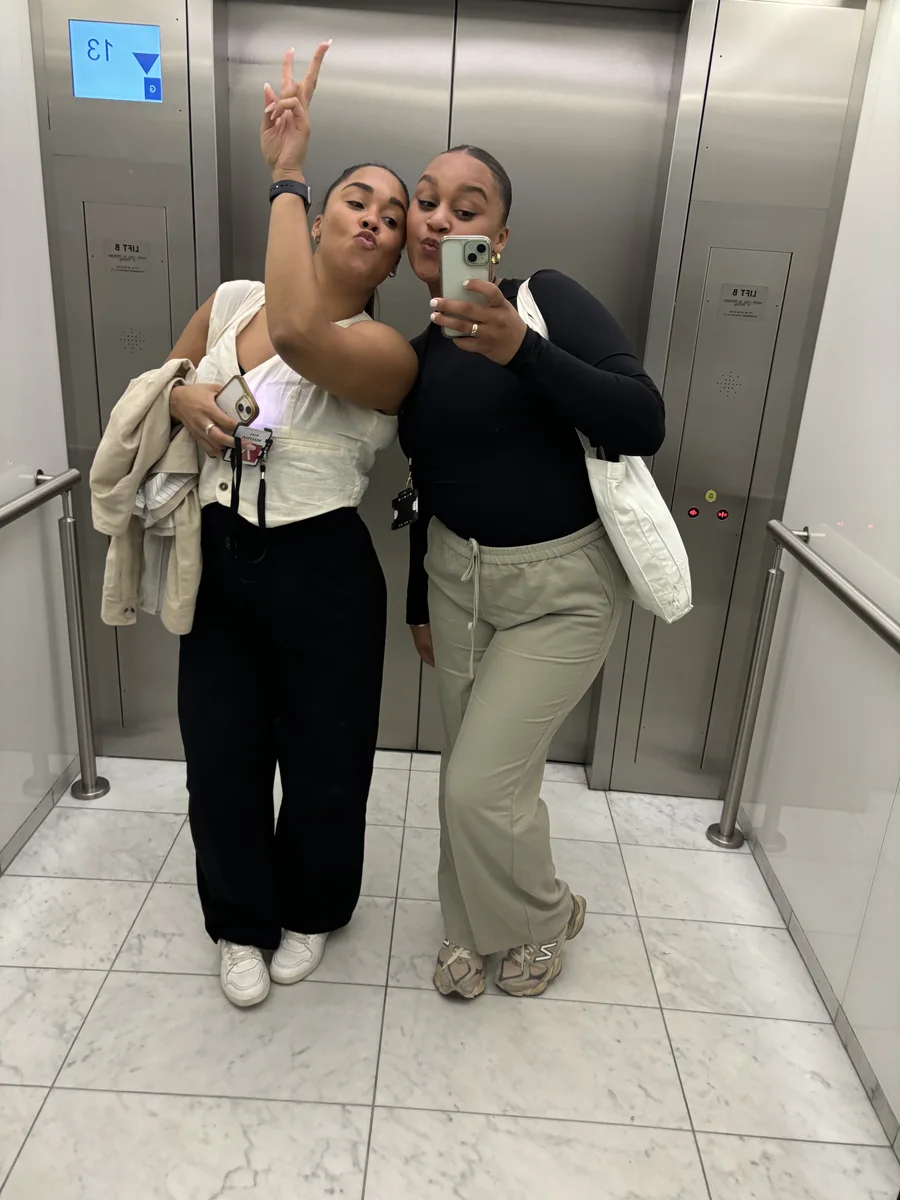 Olivia and Tanyka in the early days of building Cubbi