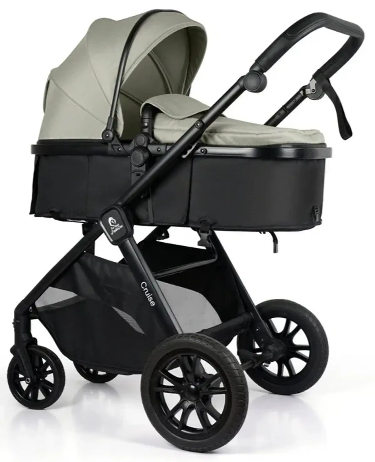 The For Your Little One Cruise 3 pram in sage green