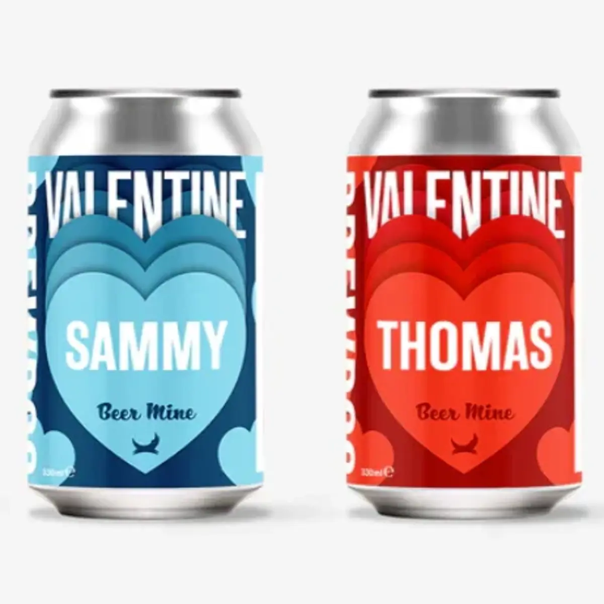 Personalised Valentine's BrewDog beer cans